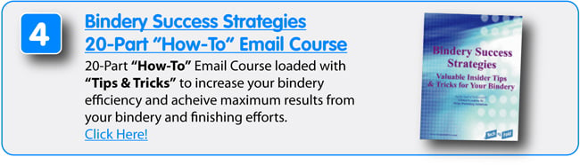 8 Free Resources from Technifold USA - Bindery Success Strategies 20 Part How-To Email Course