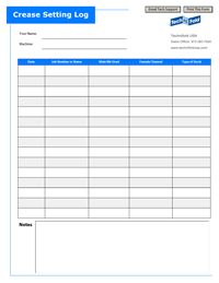 Crease Setting Log 200