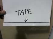 taped sheet