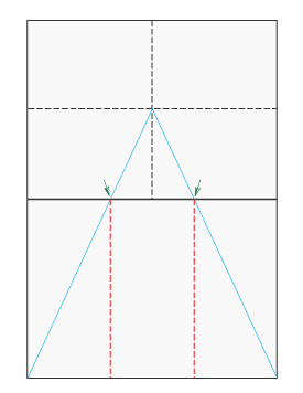 fold paper in thirds step two