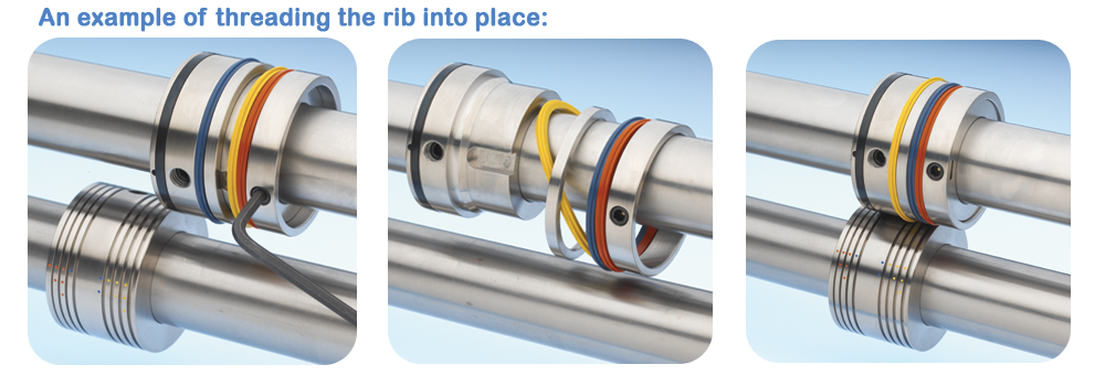 Example of threading ribs for the Tri-Creaser™ EZ-Fit  from Technifold USA